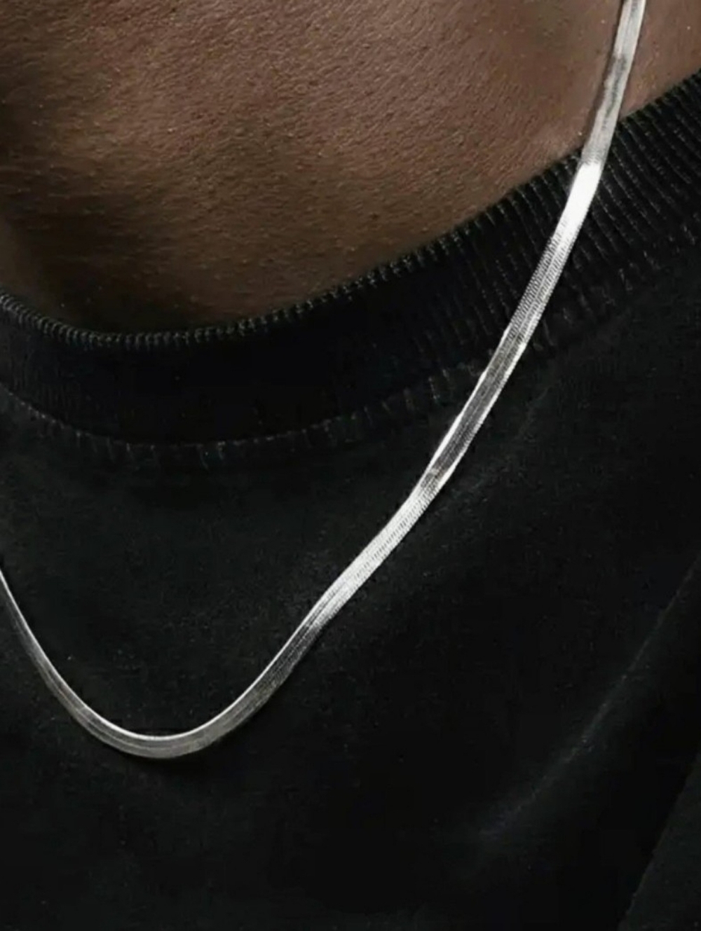NEW Silver Herringbone Chain Necklace 20"